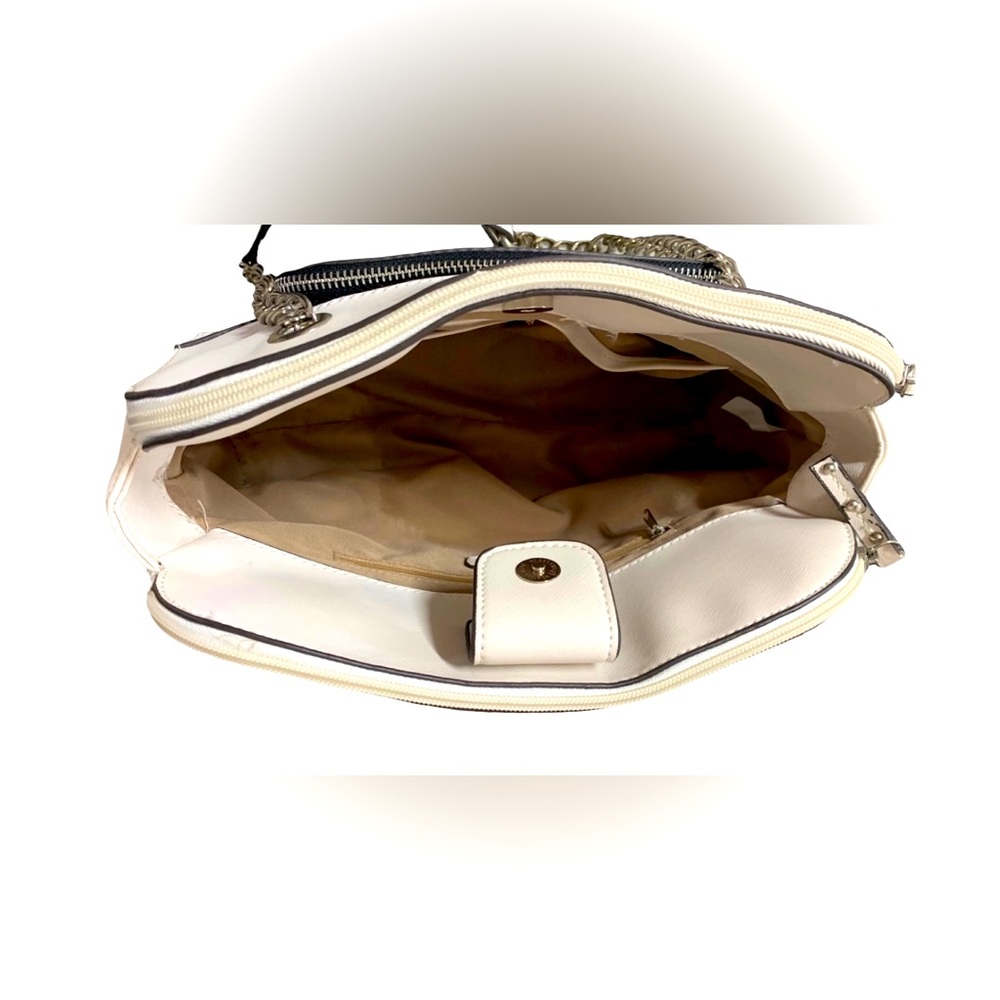 Nicole Miller White Tess Chain Detail Purse - Picture 9 of 12